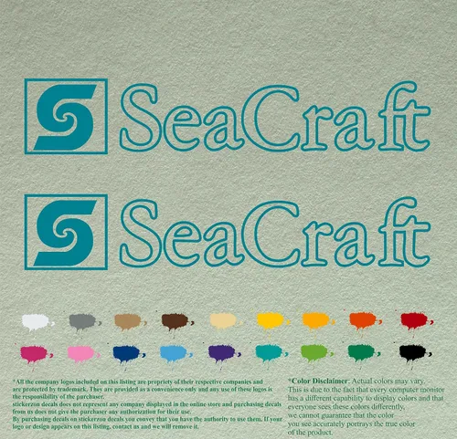 Vista 6 de SeaCraft Calcomanías de repuesto compatibles con Sea Craft, calcomanías de vinilo para barcos con motor fuera de borda, juego de 2