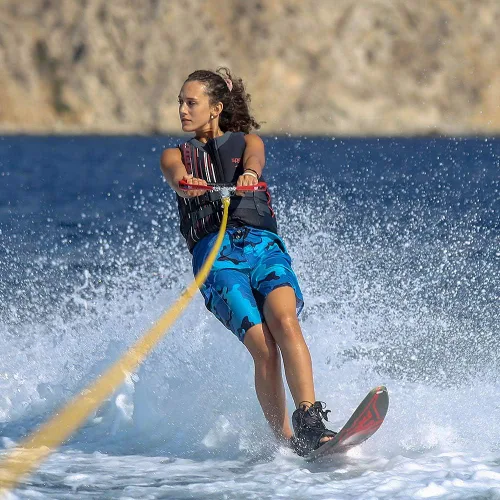 Vista 8 de Obcursco Cuerda Wakeboard, línea de deportes acuáticos con mango EVA. Ideal para esquí acuático, wakeboard, rodillera