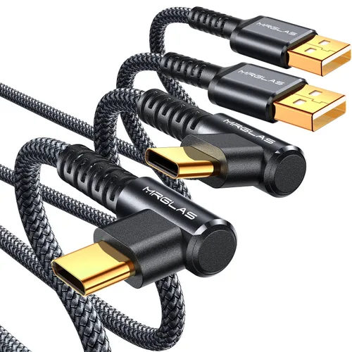 Vista 14 de MRGLAS Cable USB C 3.2A, cable USB a USBC (paquete de 4), cable de carga Gris