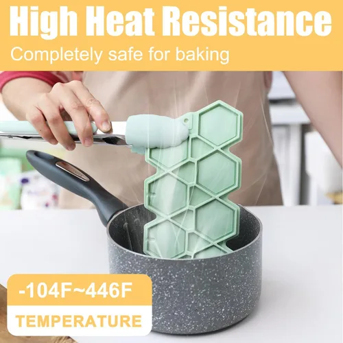 Vista 4 de QELEG 2 moldes de silicona con 100 palitos de papel, moldes redondos para piruletas de chocolate, ideales para caramelos duros, cake pop, cubo