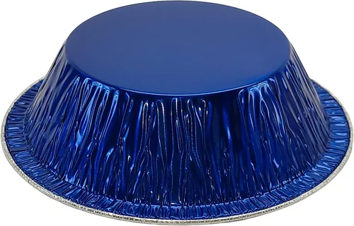 Vista 7 de KitchenDance - Mini moldes para tartas con tapas, latas de 5 pulgadas para tartas de primera calidad, mini moldes para pasteles con tapas para Azul