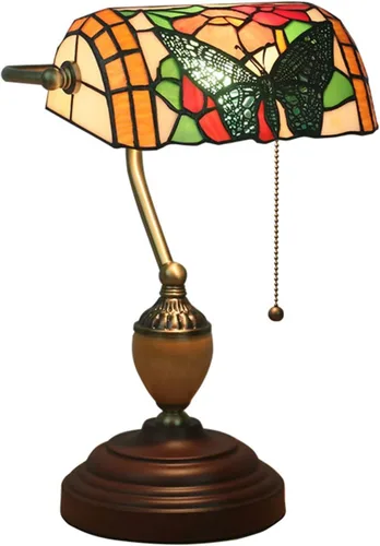 Vista 46 de Lámpara de escritorio Bankers Lámpara, Vintage, Mesa, Lámparas de noche, Lectura para Oficina de Estudio, Base de Aleación, W11 H15, Barroco Verde
