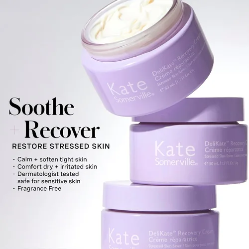 Vista 3 de Kate Somerville DeliKate Crema de Recuperación – Tratamiento Hidratante Clínicamente Formulado – Alivio de Irritación y Enrojecimiento para Piel
