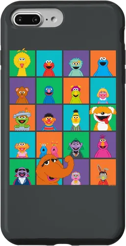 Vista 18 de Funda para iPhone 16 Sesame Street Character Squares