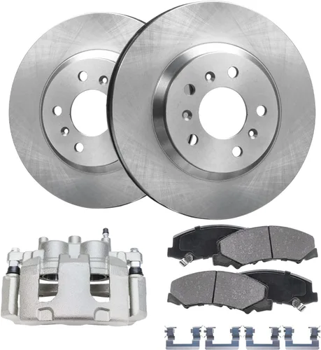 Vista 45 de Detroit Axle - Rotores de freno para Nissan NV2500 NV3500 NV1500 NV1500 2012-2021, repuesto de rotores de freno de disco: rotor delantero de 14.17