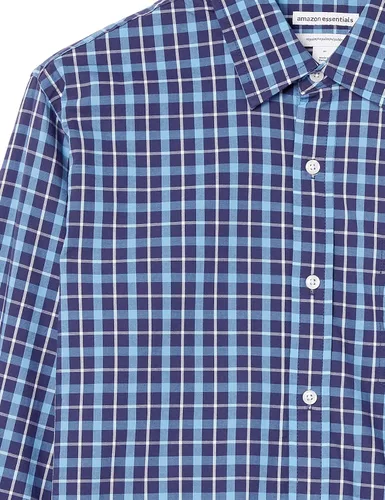 Vista 6 de Tienda Essentials Mens Regular-Fit Long-Sleeve Casual Poplin Shirt