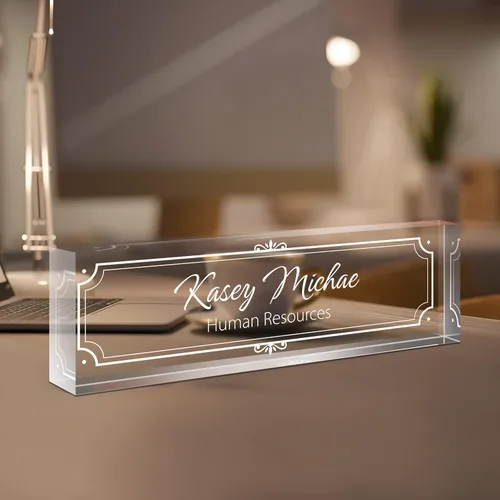 Vista 28 de Gowelly Placa de nombre personalizada para escritorio de oficina, placas de nombre personalizadas para escritorio, regalos personalizados