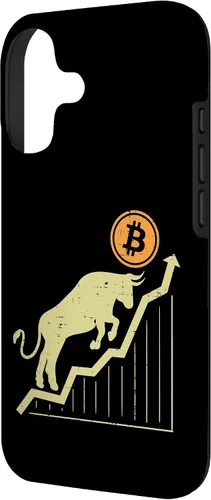 Vista 2 de Bitcoin Bull Graph Bullish BTC Crypto Cryptocurrency Trader Case for iPhone 17