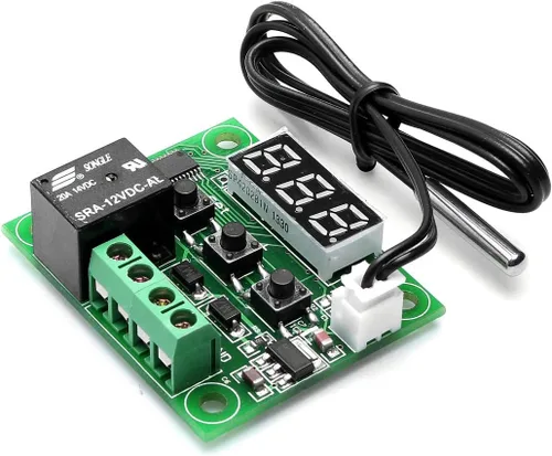 Vista 3 de Envistia W1209 12V DC Digital Controlador de Temperatura Electrónico Tablero Termostato Digital -50 a 230.0 °F Interruptor de módulo con relé de 10A