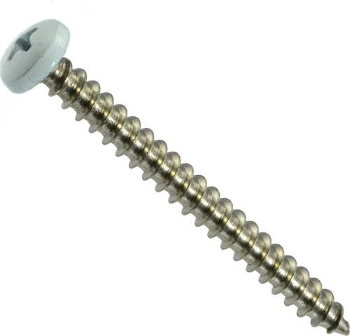Vista 14 de Hard-to-Find Fastener Tornillos de chapa blanca Phillips Pan de 8 pulgadas x 1 pulgada