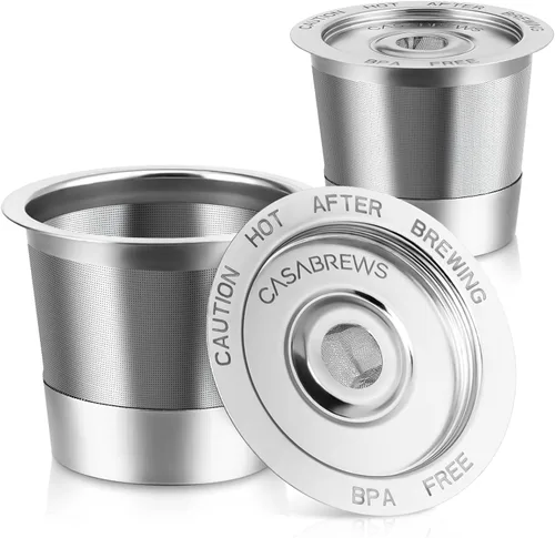 Vista 10 de CASABREWS Cápsulas de café reutilizables K Cup para cafeteras Keurig 1.0, 1