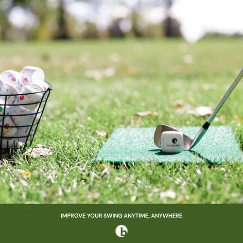 Vista 5 de BirdieBall Hitting Turf/StrikePad Set with 12 Limited Flight Practice Golf Balls