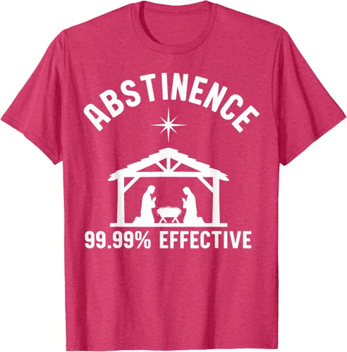 Vista 27 de Abstinence 99.99 Percent Effective Nativity Christmas Joke T-Shirt