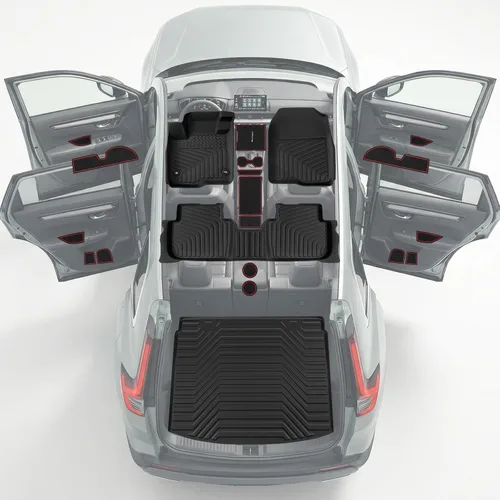 Vista 25 de TAPTES Alfombrillas de Piso para Tesla Model S 2019, 2018, 2017, 2016, 2015, Premium Para Todo Clima Antideslizantes Impermeables Forros de Piso