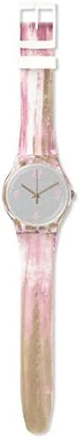 Vista 2 de Swatch Pinkquarelle SUOW151 - Reloj de cuarzo de silicona rosa mate para mujer