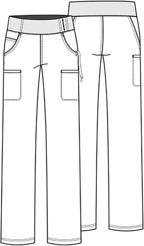 Vista 7 de Cherokee iflex - Pantalón médico de meter para mujer, de talle medio y pierna recta