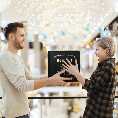 Vista 7 de Fanousy Ideas de regalo para mejores amigos, organizador de bandeja de valet de piel sintética para mujeres y hombres, bonita caja de platos