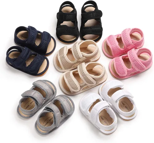 Vista 7 de RVROVIC Sandalias de primera calidad para bebés, niños y niñas, suela de goma antideslizante suave, zapatos de verano al aire libre para niños