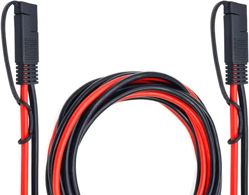 Vista 4 de Cable de extensión SAE de 10 pies 10 AWG SAE a SAE de desconexión rápida, cable de extensión de panel solar con adaptador de polaridad SAE inversa