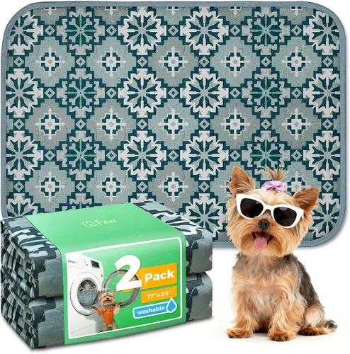 Vista 98 de FXW Almohadillas lavables para orina para perros, almohadillas para cachorros con súper absorbentes, diseñadas específicamente para jaulas de 24