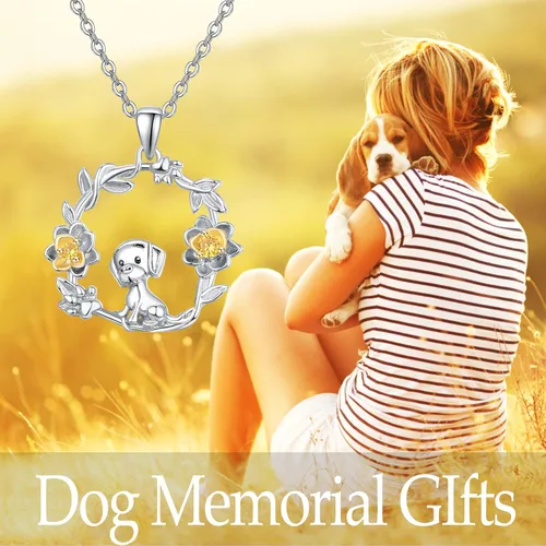 Vista 4 de Dreamboat Collar de plata de ley 925 con diseño de animales para mujeres y niñas, collar de flores, día de la madre, fiesta de cumpleaños, joyería