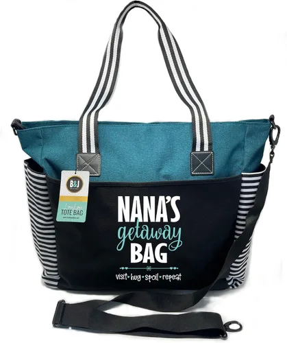 Vista 18 de Brooke & Jess Designs Bolso de mano para la abuela – Bolso de lona resistente con cremallera y bolsillo interior para la abuela para uso diario