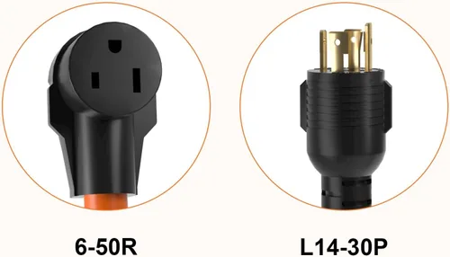 Vista 3 de HENGYI Cable adaptador Nema L14-30P a 6-50R 125/250V STW 10AWG 6-50 adaptador de soldador, generador 30A L14-30P a soldador 6-50R 50A bloqueo