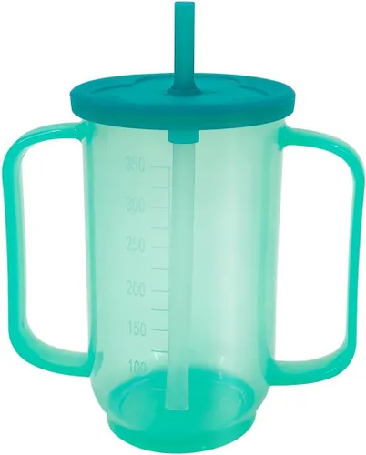 Vista 8 de VOPHIA Vaso para beber para adultos discapacitados, taza de alimentación convaleciente, sin derrames, con popote para adultos mayores, maternidad