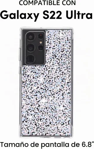 Vista 7 de Case-Mate - Twinkle - Funda para Samsung Galaxy S22 Ultra - Elementos de lámina reflectante - Protección contra caídas de 10 pies - 6.8 pulgadas