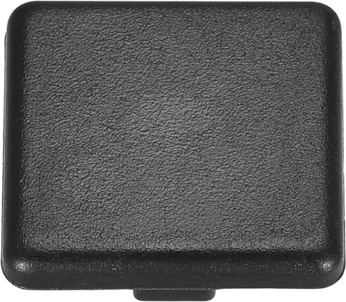 Vista 13 de uxcell Tapa de extrusión de aluminio cuadrada de plástico estándar Negro 0.787x0.787 in 20pcs