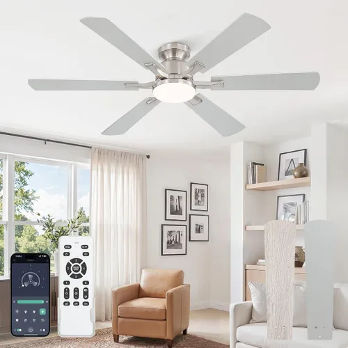 Vista 13 de Fanbulous Ventilador de techo empotrado de 52 pulgadas con luces regulables Negro