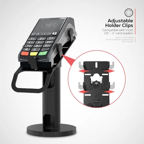 Vista 4 de CTA Digital Soporte universal para lector de tarjetas de crédito, soporte de terminal de lector para estaciones POS Verifone, Ingenico y Pax