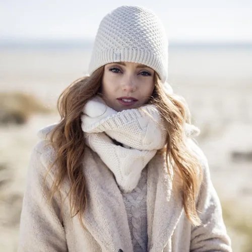 Vista 5 de HEAT HOLDERS - Womens Crochet Knitted Fleece Insulated Thermal Warm Winter Hat Rosa (Nora)