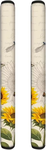 Vista 48 de DISNIMO Juego de 2 fundas para manijas de puerta de refrigerador con diseño floral de mariposa azul, protector de decoración de electrodomésticos