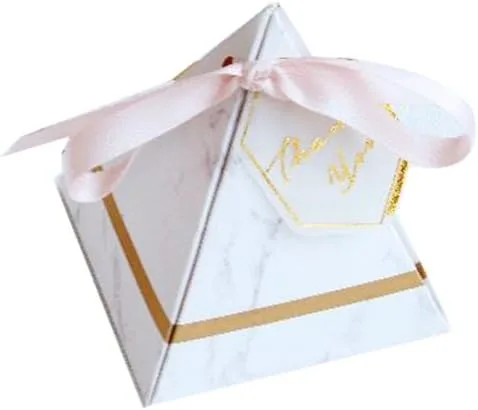 Vista 2 de Colias Wing 100 cajas de dulces con cinta de hojas de piña doradas, tamaño grande