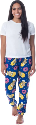 Vista 5 de The Simpsons Homer Sprinkles Donuts - Pantalones de pijama para hombre, Azul