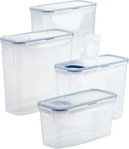 Vista 5 de Lock & Lock - Contenedor alto rectangular de almacenamiento de alimentos (paquete de 2) de 28.74 onzas / 3.59 tazas