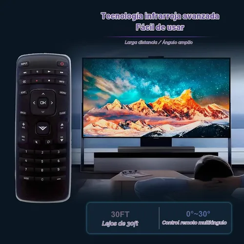 Vista 4 de Reemplazo remoto XRT010 para VIZIO TV E320-A0 E241-A1 E290-A1