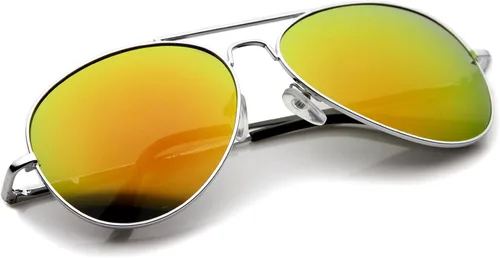 Vista 5 de zeroUV - Gafas de sol de aviador con espejo espejo completo y lente de espejo