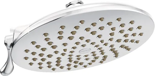 Vista 7 de Moen Velocity S6320BG - Cabezal de ducha tipo lluvia de dos funciones, color dorado cepillado de 8 pulgadas con tecnología de inmersión, S6320BG