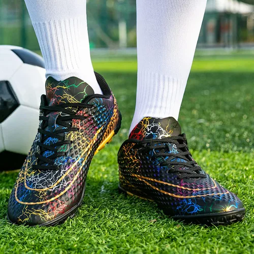 Vista 5 de WINGFAI Zapatos de fútbol para hombre, zapatos de fútbol profesionales de alta calidad, transpirables, atléticos, para exterioresinteriores, fútbol