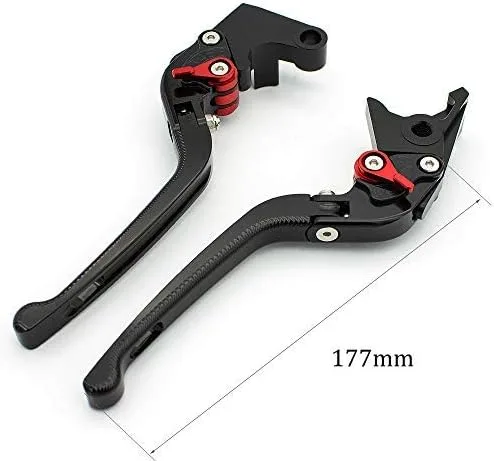 Vista 2 de FXCNC Palancas de embrague de freno plegables ajustables CNC compatibles con ZX636R ZX6RR ZX6RR 2000-2004, ZX10R 2004-2005, ZX9R 2000-2003, Z1000