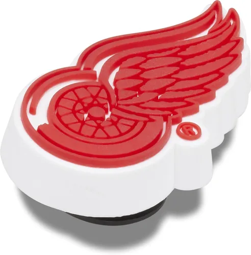 Vista 2 de Crocs Jibbitz NHL Hockey Team - Dijes deportivos para hombres y mujeres, alas rojas Detroit, talla única, Rojo (Detroit Red Wings)