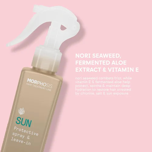 Vista 2 de Framesi Morphosis Sun Alga Nori - Spray protector y sin enjuague - Acondicionador sin enjuague y niebla para el cabello, protector solar