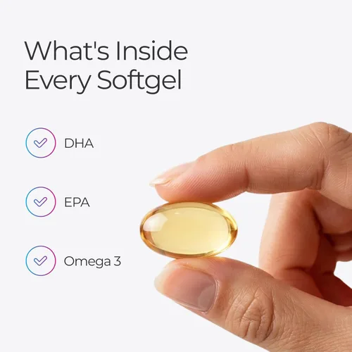 Vista 4 de Livingood Daily Suplemento Omega 3 de aceite de pescado, EPA y Dha de pescado capturado silvestre, ácidos grasos Omega 3 para la salud del corazón