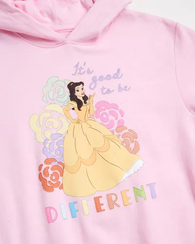 Vista 4 de Disney Sudadera de princesa para niñas Frozen Elsa Anna, Cenicienta, Belle, Moana sudadera con capucha (2T-7)