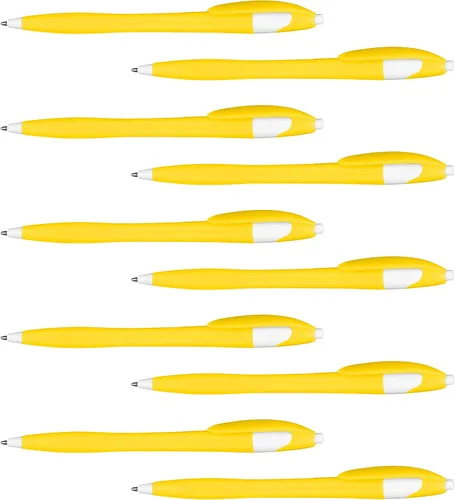 Vista 16 de DISCOUNT PROMOS Juego de 10 bolígrafos de oficina de plástico de dos tonos, paquete a granel, tinta negra, ideal para oficina, escuela, negocios