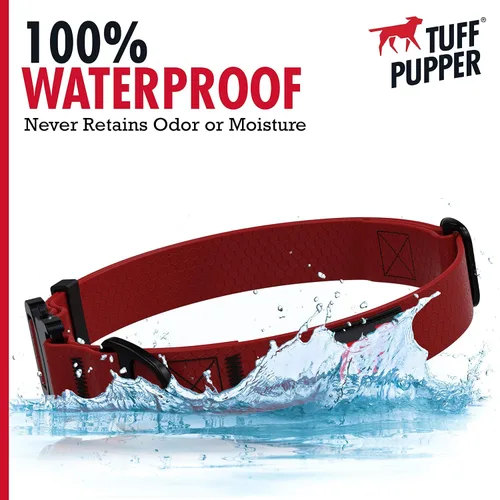 Vista 7 de Tuff Pupper Collar de acción impermeable para perros Collar de perro resistente al agua A prueba de desgarros y sin olor Herrajes metálicos