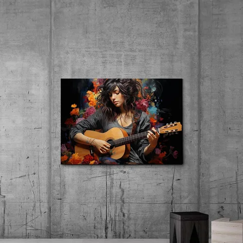 Vista 4 de Print guitar canvas print wall decor, ready to hang wall print, design canvas print, Canvas Wall Dekor
