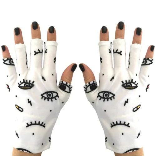 Vista 67 de ManiGlovz - Guantes de uñas originales con protección UPF 50+ UV Manicura de gel y guantes anti UV sin dedos para mujeres Se pueden utilizar